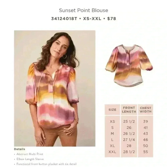 Matilda Jane Good Hart Sunset Point Abstract Blouse | Women’s Size S - Picture 11 of 11